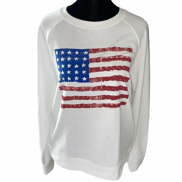 Lucky Brand American Flag Pull Over Top - Picture 2 of 4
